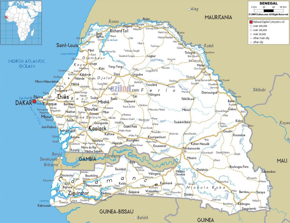 سینیگال casamance نقشہ