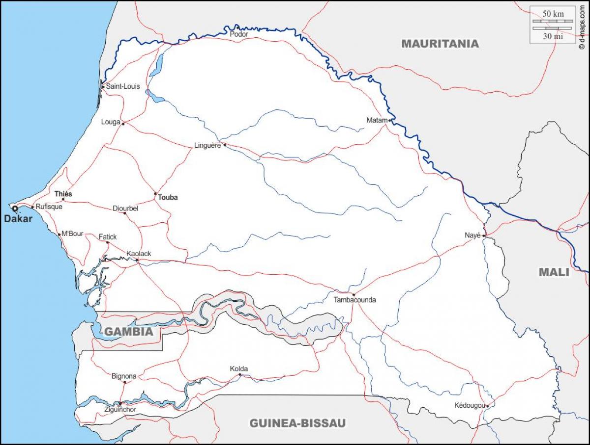 نقشہ کے touba سینیگال